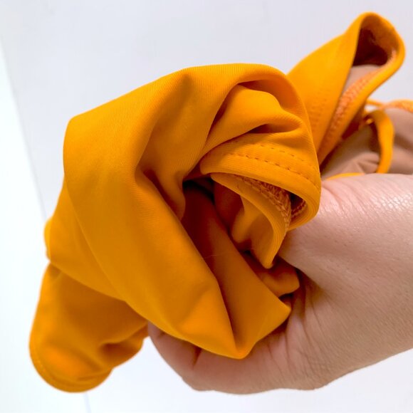 Nu Swim Orange Bikini Set High Waisted XXL Plus Size Simple Modern Solid - Picture 4 of 7